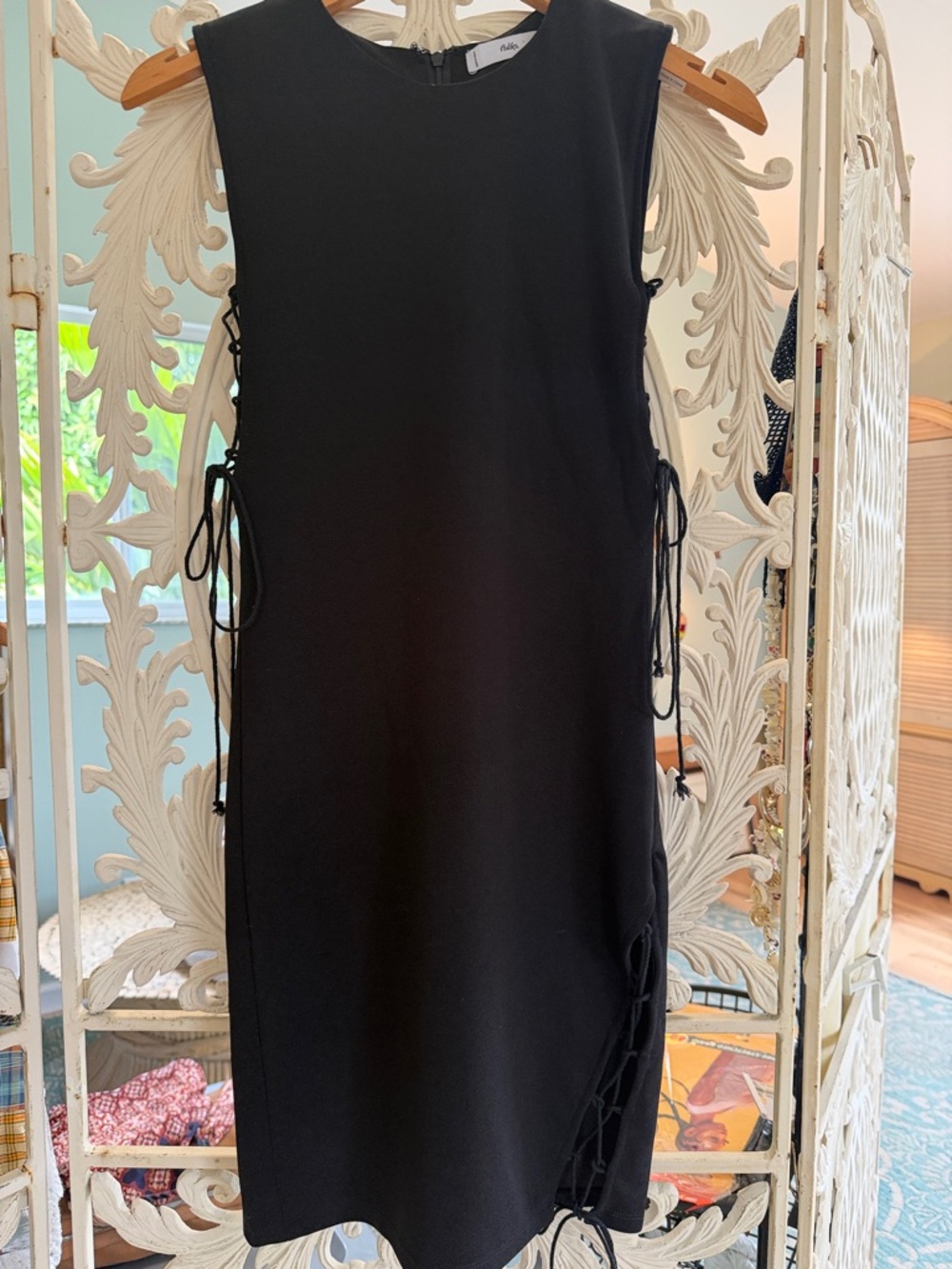 ADIKA |Black Open Sides w |Ties Mini Dress